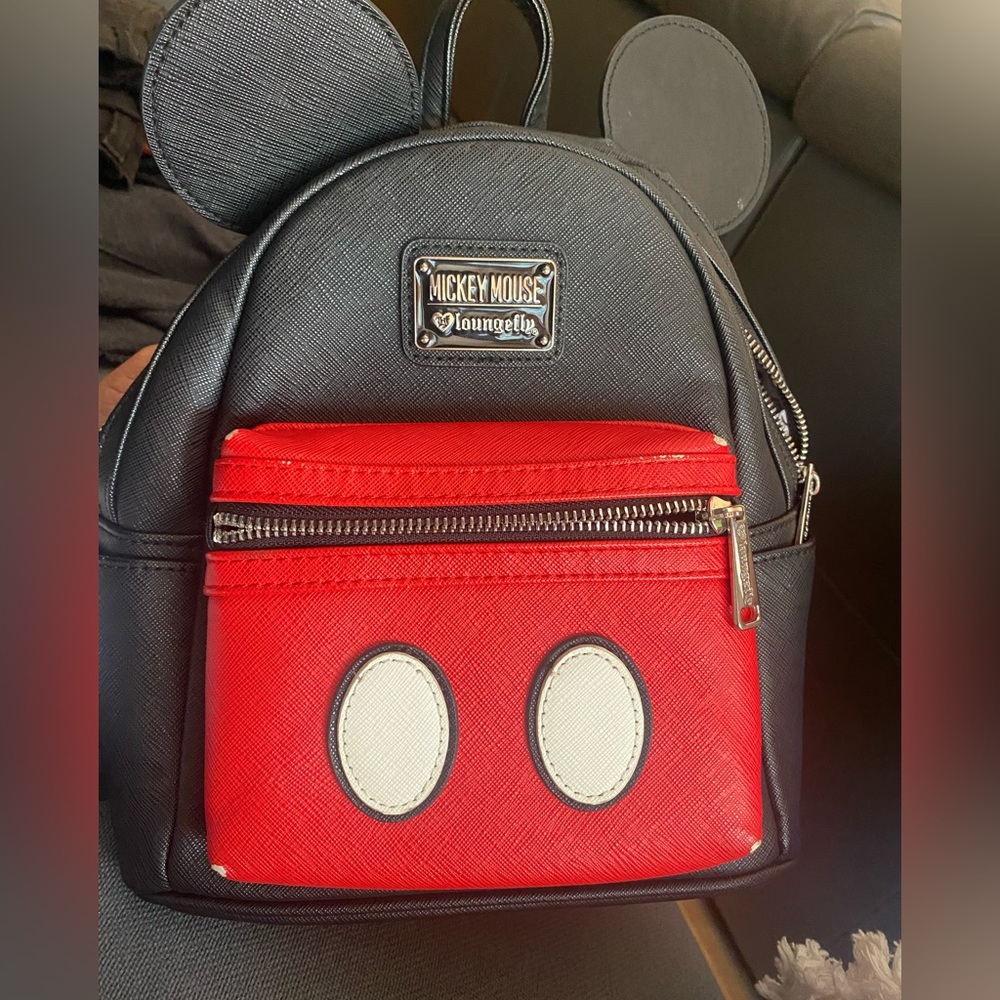 Loungefly Mickey Mouse Black & Red Mini Backpack